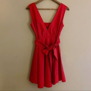NWT DO+BE Red Tie Waist Mini Dress